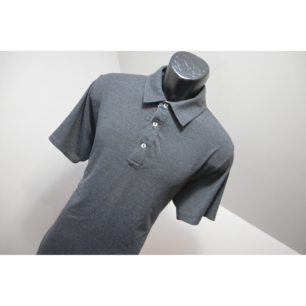 Free Fly Polo Shirt Mens Size Medium Charcoal Grey Bamboo Blend Stretch EUC - Picture 4 of 10